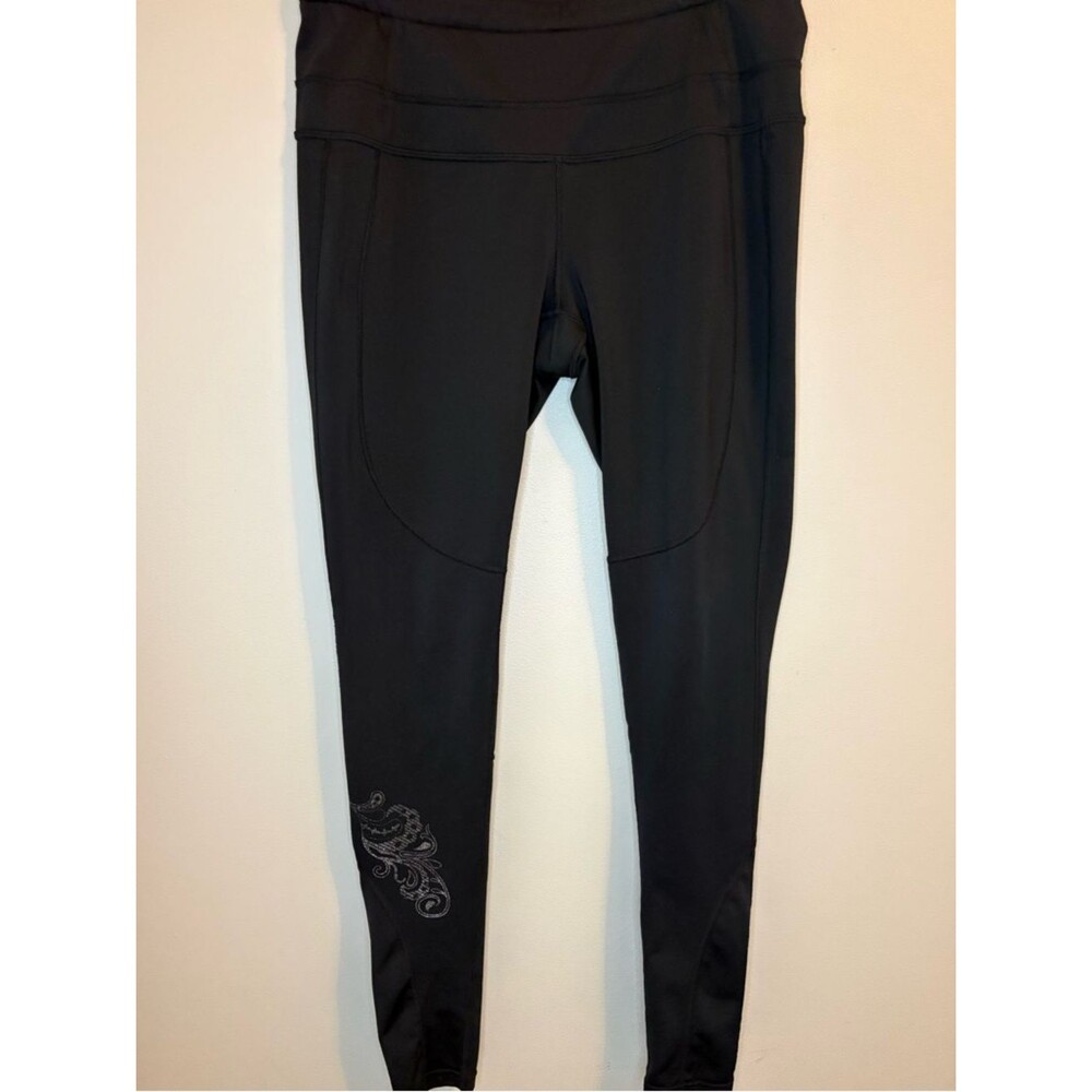 Athleta Black Leggings Athletic Pants Zip Pocket Stretch Yoga